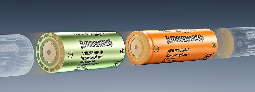 Grafische Darstellung von LFP Batteriezellen von Lithium Werks
